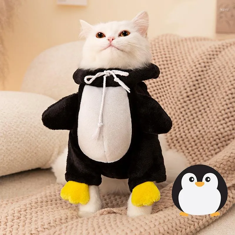 Собачья одежда Педань мультфильм осень зима средняя маленькая одежда милый свитер пингвины праздничный праздник Хэллоуин Чихуахуа Йоркшир