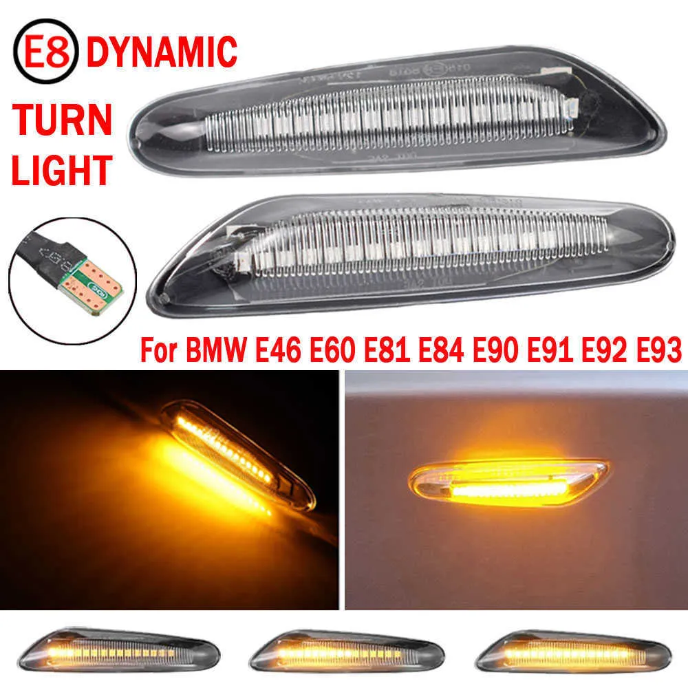 2 stücke Blinker Licht Led Auto Dynamische Seite Marker Blinker Licht  Signal Lampe Für-E60 E61