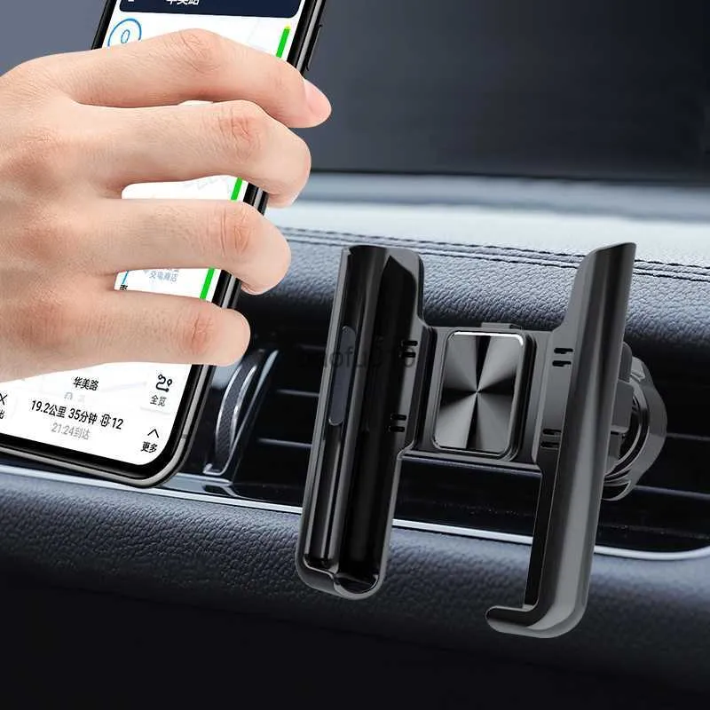 Support de téléphone de voiture Support de rotation à 360° pour téléphone portable Support de téléphone automatique à gravité universelle dans la voiture Clip d'évent Support GPS L230619