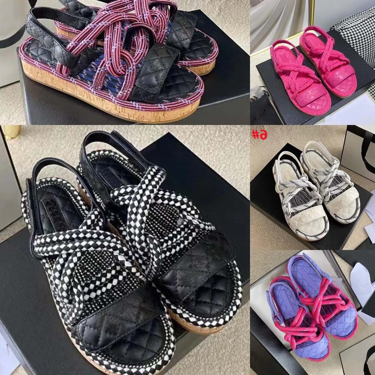 Tasarımcı Sandal Kadınlar için Platform Sandal Sandale Slaytlar Ayakkabı Kalın Bottom Düz Topuk Kancası Döngü Günlük Plaj Tokası Orijinal Deri Yüksek Kalite 35-41