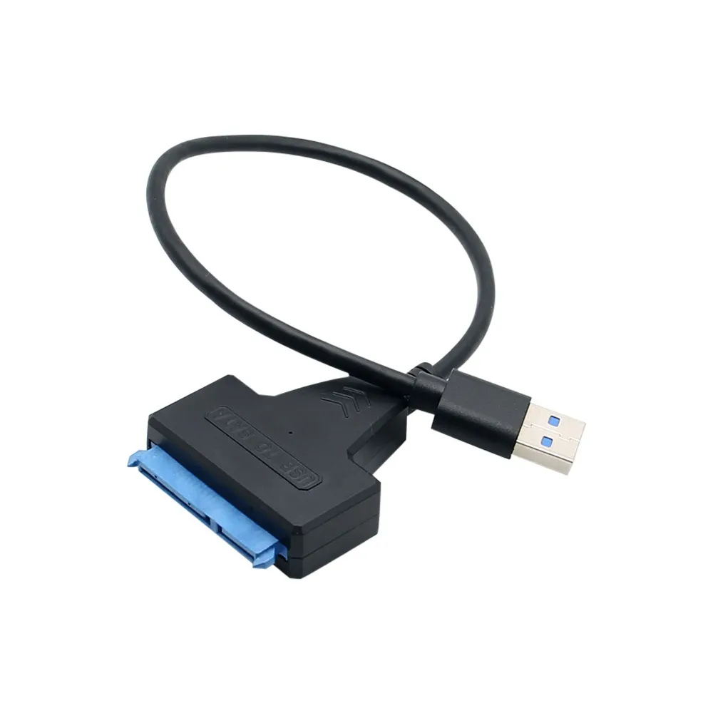 Lecteur de disque dur SATA vers USB 3.0 pour SSD HDD 2,5 3,5 pouces,  adaptateur de disque dur externe portable avec adaptateur secteur 12V2A,  prise
