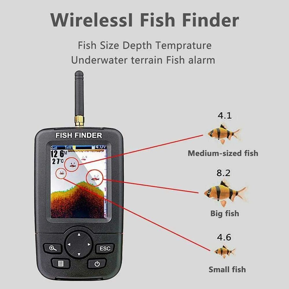 Fish Finder Fishing Gifts Portable Wireless Castable Fish Finder