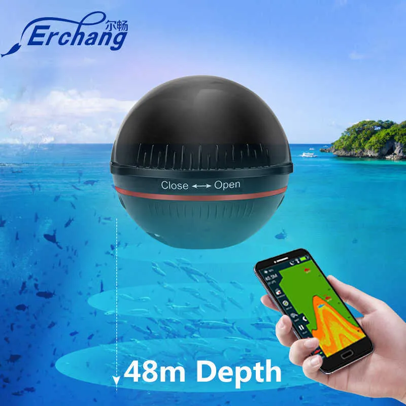 Fish Finder Erchang XA02 Echo-sounder Portable Fish Finder Fishing Sonar  Wireless Fishfinder 48M/160ft Depth Sonar For Fishing HKD230703