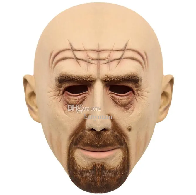 Máscara de látex Breaking Bad Professor Mr. White Disfraz realista  Halloween Cosplay Props XianweiShao 8390605687228