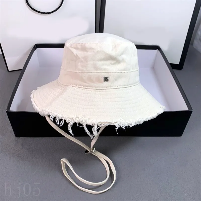 Strzępione luksusowe czapki moda leb designer czapki wiadra dla mężczyzn na świeżym powietrzu Podróżowanie słoneczne cappello wygodne czapki czarnych kobiet regulowane pj027 c23