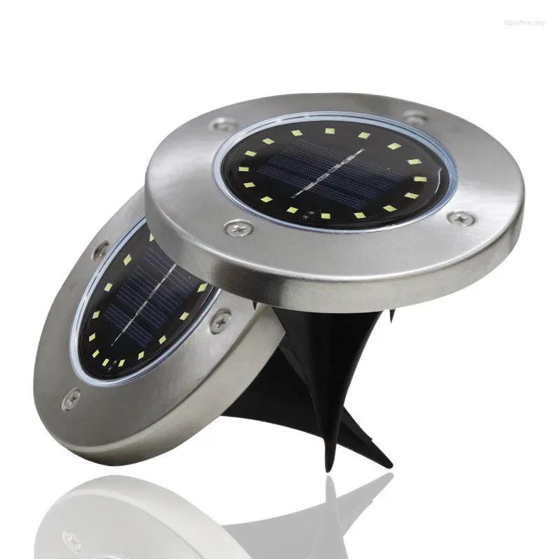 Pcs Solar Underground Light Stainless Steel Outdoor Plug-in Lawn Lamp Courtyard Garden Rainproof Villa Floor Decoration