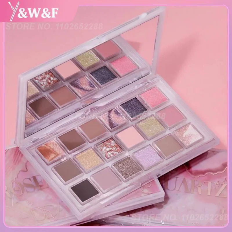 Eye Shadow Liner Combination HUDA STORY 18 Colors Desert Rose Eyeshadow Palette Long Lasting Mashed Pearl Paljetter Matt Earth Shadow Makeup TSLM2 230703