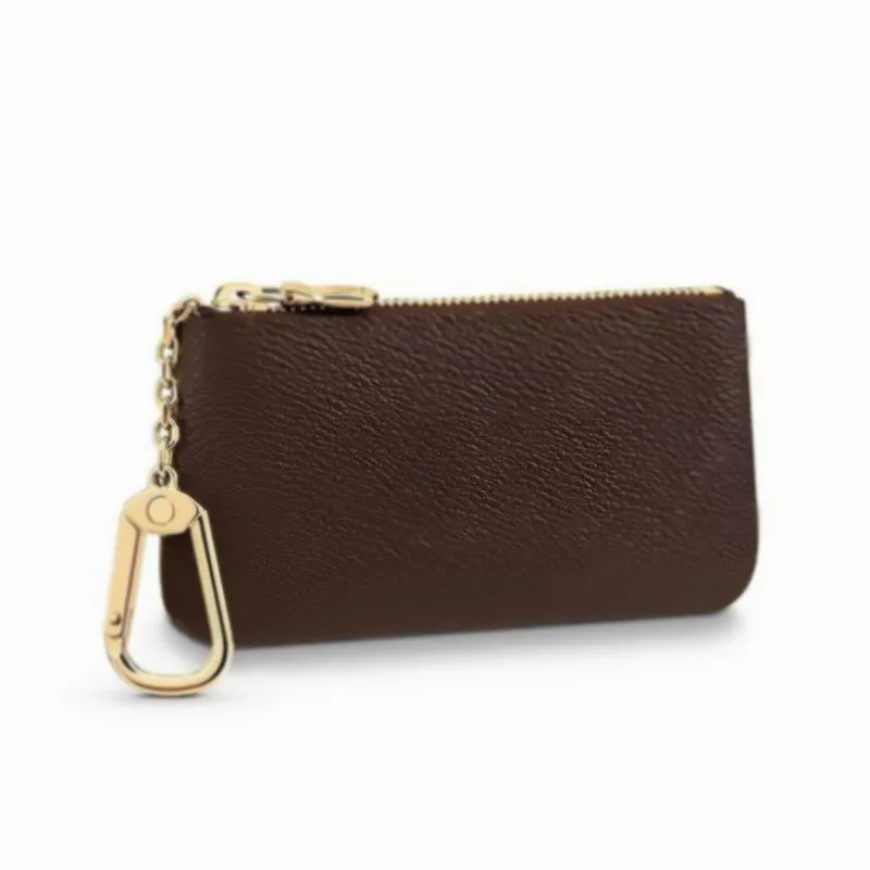 Porte-clés en cuir véritable pour femmes et hommes, porte-clés de styliste, porte-monnaie, porte-cartes, sac à fermeture éclair, Accessoires M62650