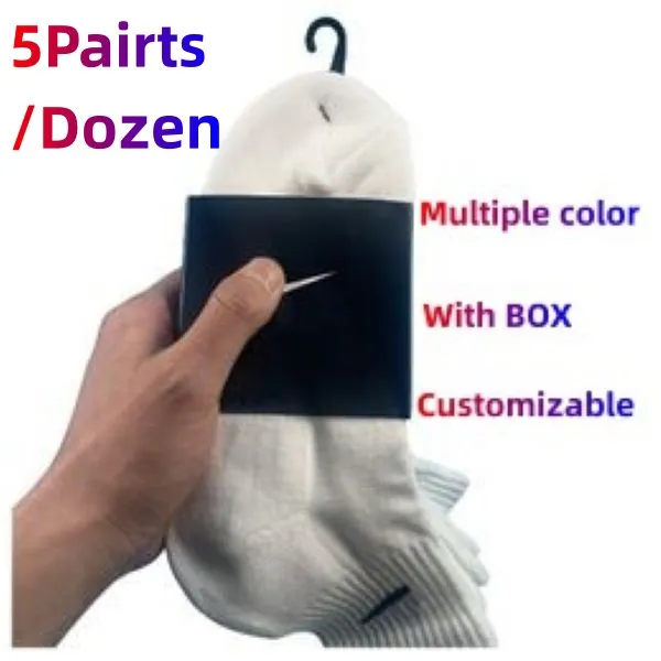 23ss 5xPairs/Dozen Men's socks designer socks mens socks women's sports socks run socks solid color tide wholesale men ankle work socks white black pink blue long socks