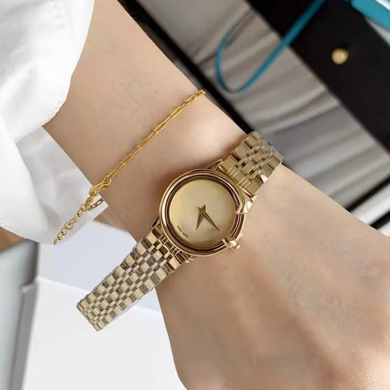Orologio da polso alla moda stile donna Orologi di lusso orologio al quarzo con cinturino in acciaio di alta qualità
