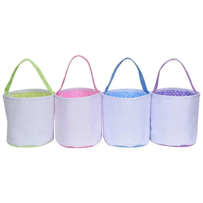 Autres Fournitures De Fête De Fête Panier De Lapin De Pâques Tissu De Polyester Blanc Bonbons Paniers À Oeufs Pour Le Printemps Enfants Jouets Drop Delivery Accueil Ga Dhq6D