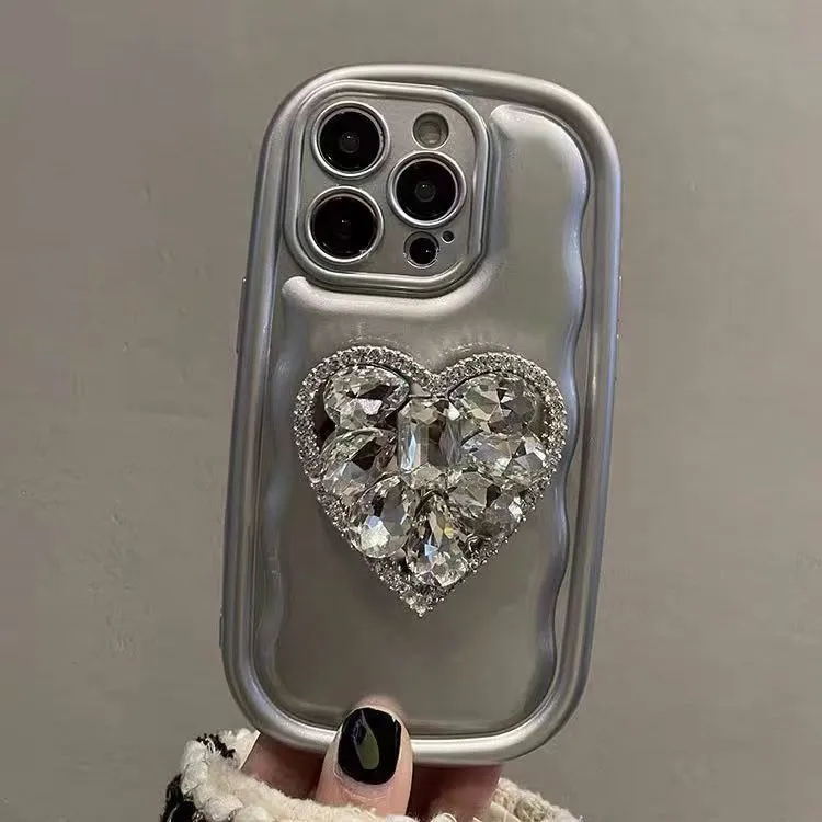 Étui de téléphone en silicone design Personnalité Amour Stand iPhone 14 13 12 Pro 11 14 Étui souple Étui de protection contre les chutes