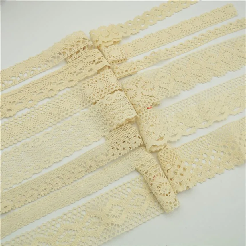 cotton Lace Edge Trim Wedding Bridal Ribbon Cotton Crochet Sewing DIY for baby children clothes293F