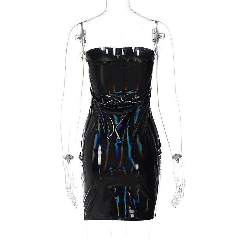 black latex strapless mini dress Hailey Strapless Mini Dress Black