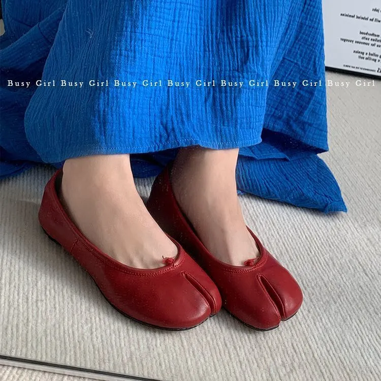 Mary Janes tabi ippeum süße geteilte Zehen flache Schuhe Frauen Designer Marke Dupe -Liter Lolita Kleid Plus Size 44 Tabi 23070 1311