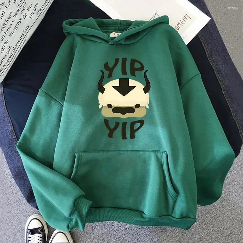 Luvtröjor dam YIP APPA Män Rolig huvtröja Avatar The Last Airbender Dam Grossist huvtröjor Lös Pullover Str