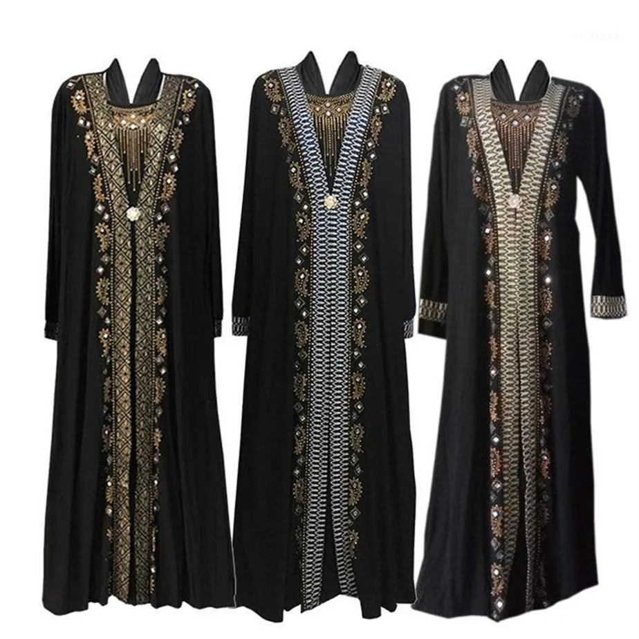 Abbigliamento etnico Bangladesh Dubai Abaya Kimono Caftano Marocchino Hijab Abito da sera Robe Djellaba Abaya per le donne Islamico Clot229P