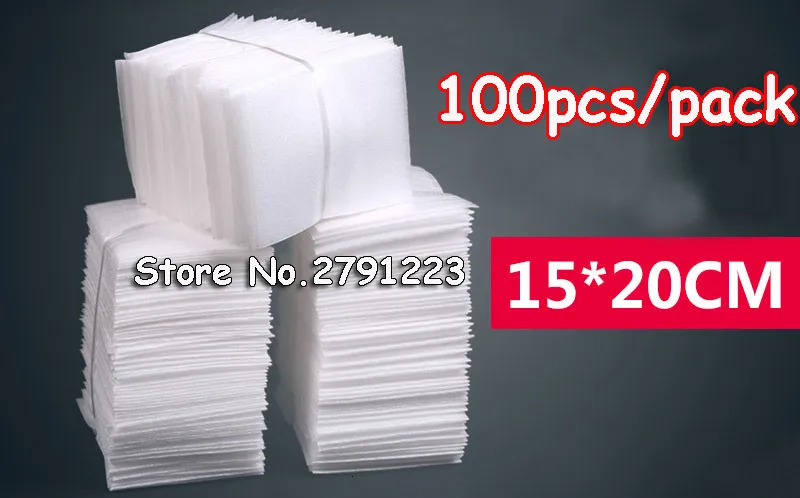 Skyddsförpackning 15*20cm 5,91*7,87 tum 0,5mm 100st Skyddande EPE-skumisolering Skumark Dämpning Förpackningspåsar Förpackningsmaterial 230704