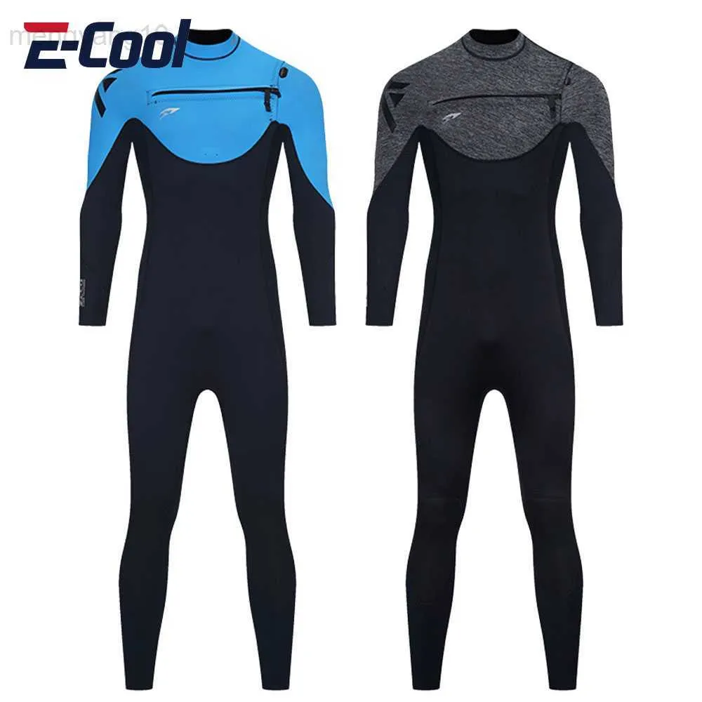 Combinaisons de plongée Combinaisons étanches Hommes Combinaison en néoprène 3MM Surf Combinaison de plongée sous-marine Équipement Pêche sous-marine Chasse sous-marine Kitesurf Maillots de bain Équipement de combinaison humide HKD230704