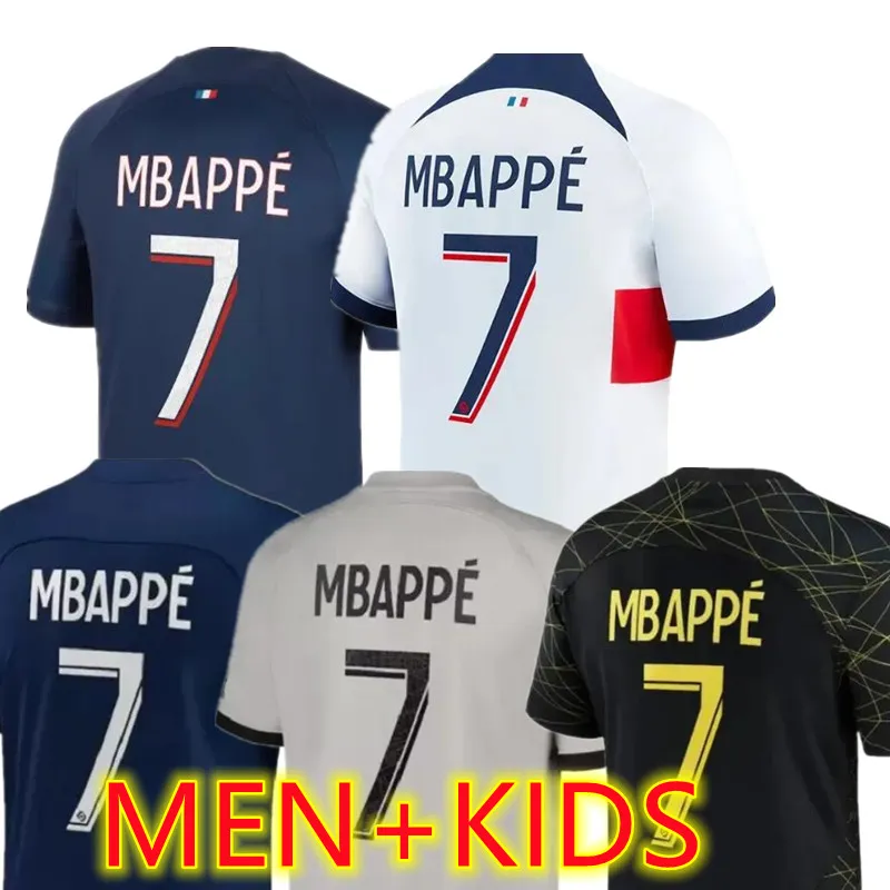 2023 2024 PARIS voetbalshirts maillot de foot MBAPPE HAKIMI MARQUINHOS Paris voetbalshirt 23 24 FABIAN psgs hommes enfants kids HEREN