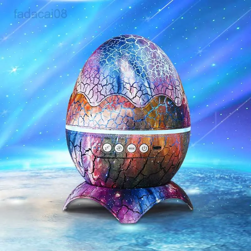 Lichten Dinosaurus Ei Shell Nachtlampje Ster Licht Sterrenhemel Projectie Galaxy Projector Bluetooth Muziek Speaker Ocean Wave HKD230704