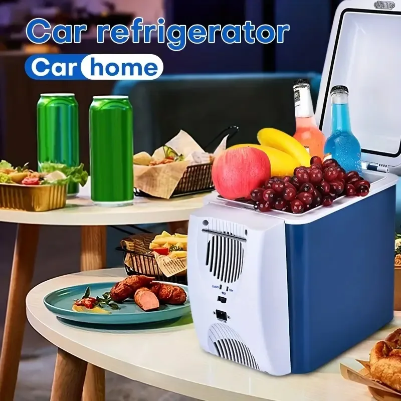 Tragbarer Mini-Kühlschrank.