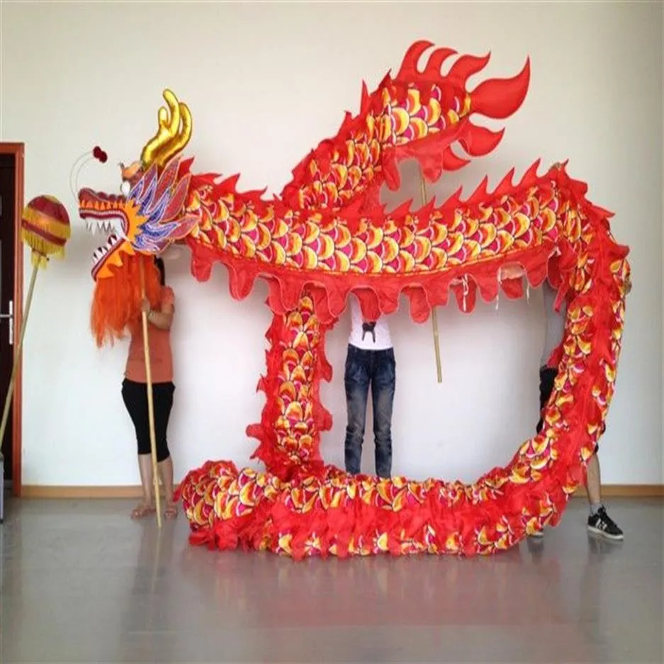 真新しい中国の春の日のステージ摩耗赤ドラゴンダンスオリジナル民俗祭祝賀衣装伝統文化アパレル th263s