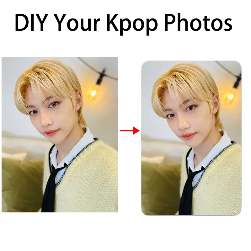 Клейкие наклейки 30100 PCS Custom KPOP POCARDS Берег детей Ateez дважды Gidle Itzy Straykids Lomo Card Po Pocard 230703