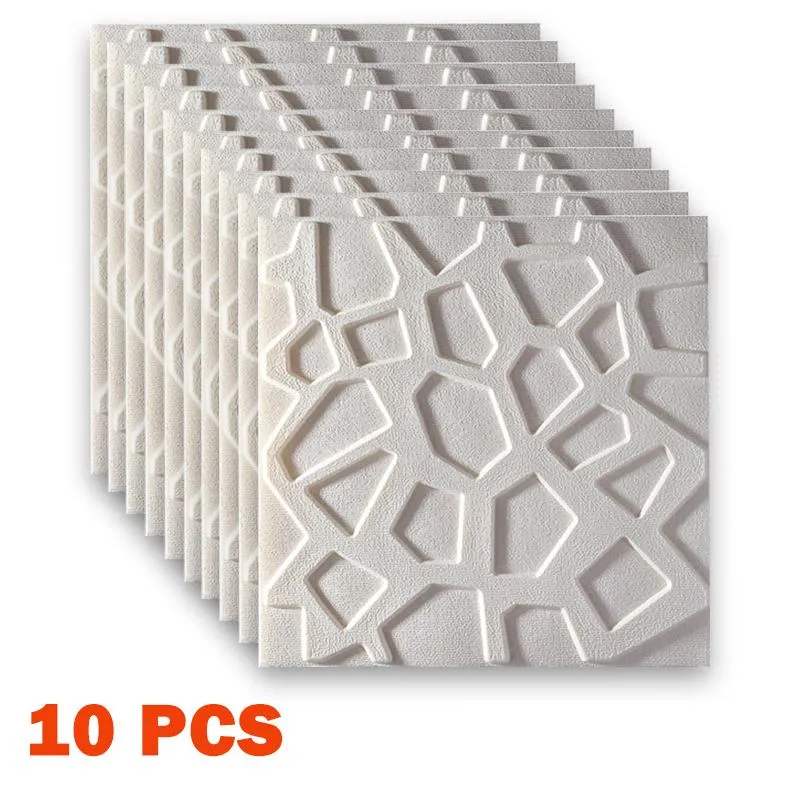Boîtes 10pcs 3D Stickers muraux Panneaux adhésifs décoratif