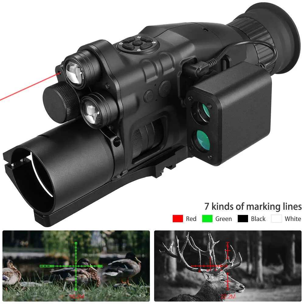 الرؤية الليلية Riflescope أحادي w/ wiFi تطبيق 200m النطاق NV النطاق 940nm IR رؤية الرؤية الرؤية السينم