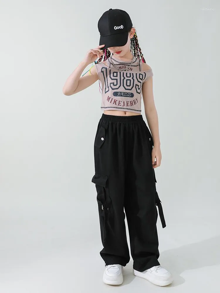 2023 Summer Jazz Dance Costume For Girls Black Loose Cargo Pants Womens And  Hip Hop Clothes For Stage Performances BL10645 From Naichazhu, $25.28