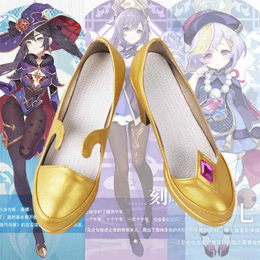 Genshin Original God Mona Cos Shoes Cosplay Shoes Shoes Dance Costume одежда Y1222220P