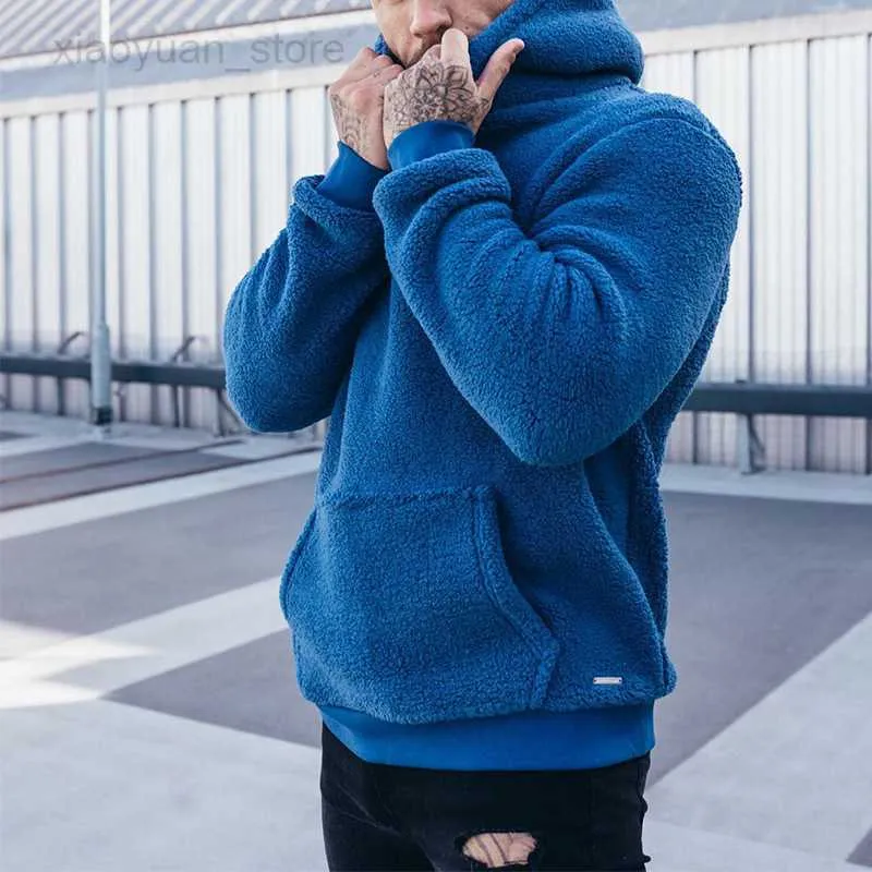 Men's Hoodies 2023 spring New High Quality 80% Cotton Man Furry Warm Sweatshirt Fashion Brand Hoodie Men's Jacket Sweater 4 colors S-3XL HKD230704