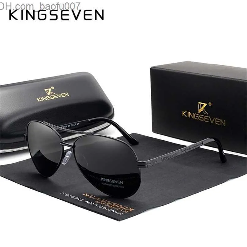 Occhiali da sole KINGSEVEN Design Aviation Alloy Frame Occhiali da sole polarizzati HD per uomo UV400 Z230704