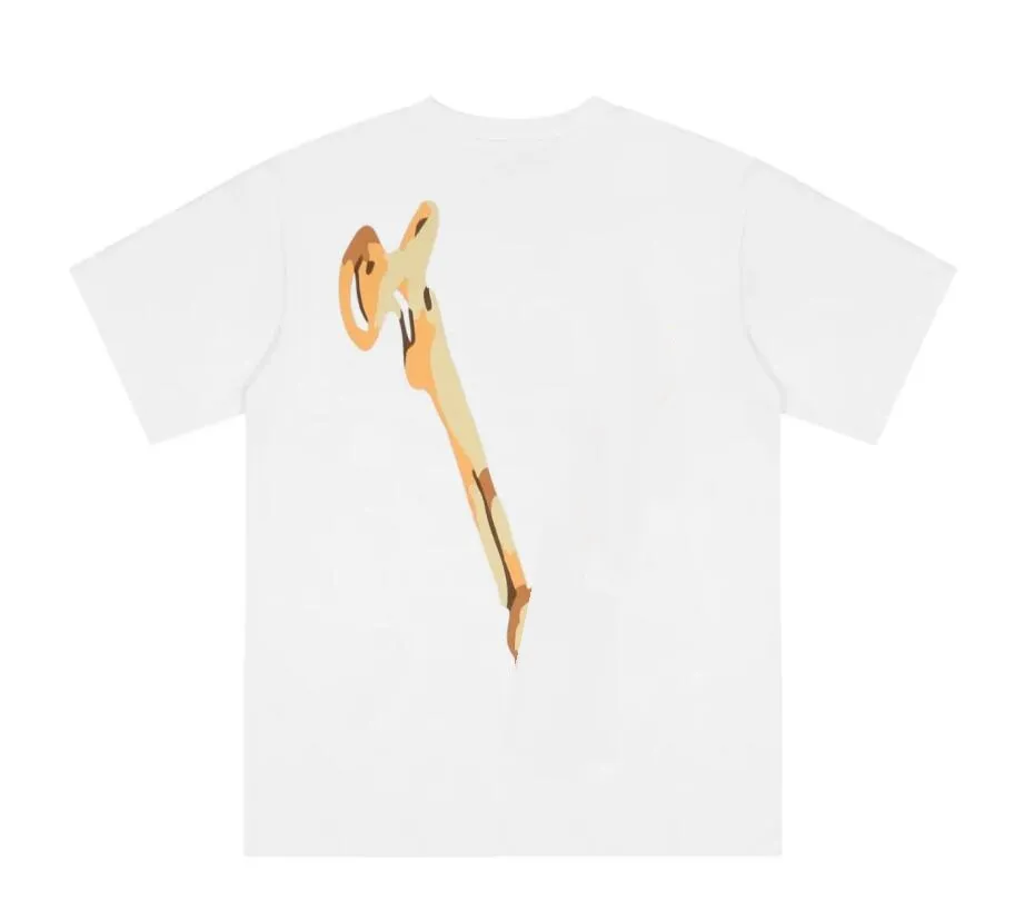 Designerskie męskie koszulki ROCKY Halloweenowa czaszka z nadrukiem w kości T-shirty z dużym V Luźne krótkie rękawy dla mężczyzn i kobiet Krótkie rękawy Pary TEES Top Odzież Swetry Tees