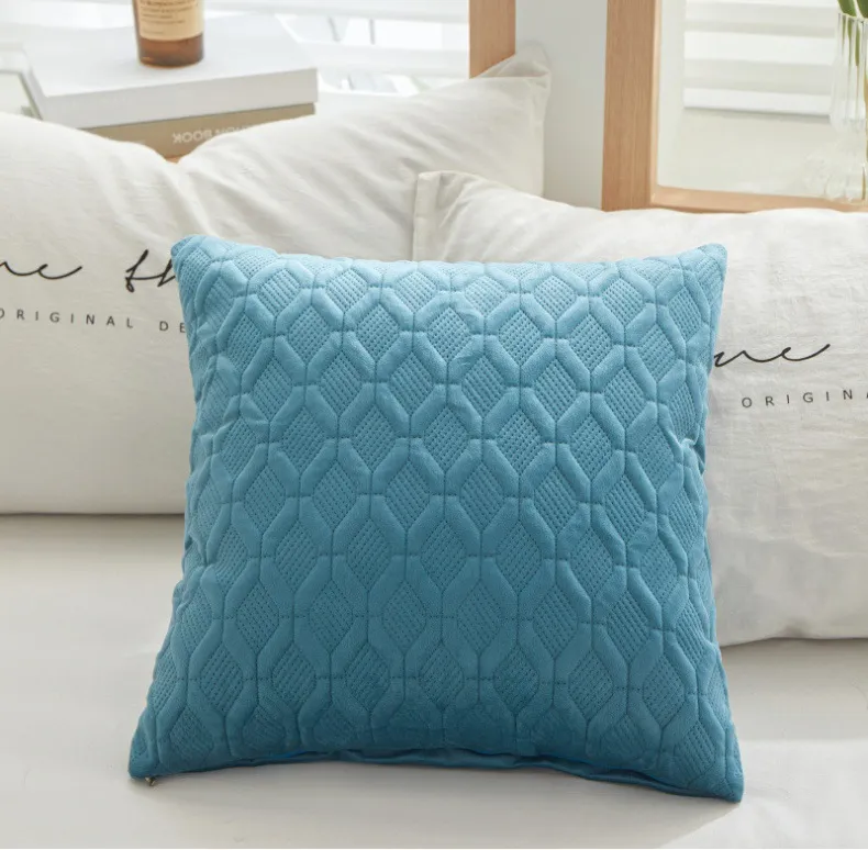 Europejski luksusowy poszewka na poduszkę projektant mody Pure Color miękkie poszewki na poduszki nowoczesne poszewki na poduszki wysokiej jakości poszewka w paski Home Decor YLW-045
