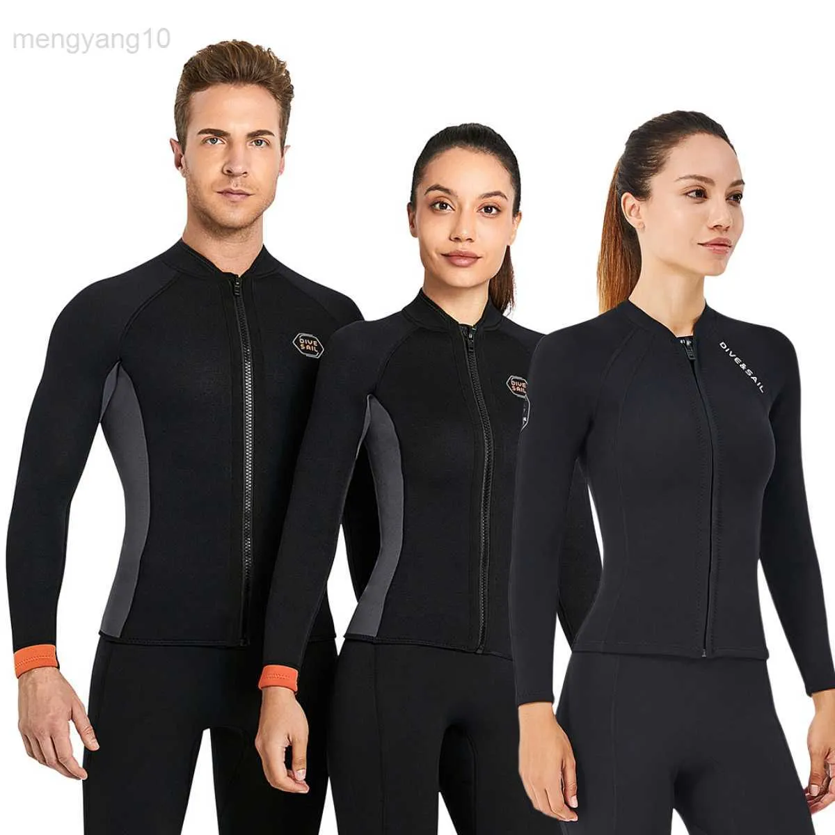 Combinaisons étanches DIVE SAIL 3mm Néoprène Combinaison Veste Top pour Hommes Femmes Combinaison de Plongée Snorkeling Surf Maillot de Bain Sports Nautiques Vêtements de Plongée HKD230704