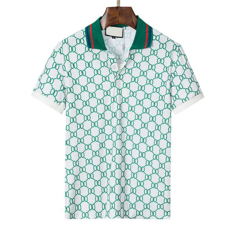 2024 패션 새로운 디자이너 스타일리스트 폴로 셔츠 이탈리아 남자 옷 프린트 짧은 소매 캐주얼 티셔츠