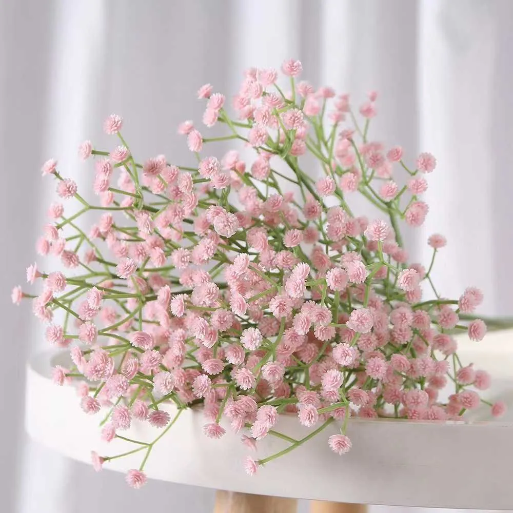 Fleurs séchées en plastique bon marché, cadeau de noël artificiel, fausse plante faite à la main, pour décoration de Table de mariage et de chambre à coucher