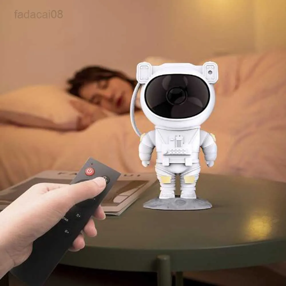 USB Robot Galaxy Star Projector Starry Sky Night Light Astronaut Lamp Home  Room Decor Decoration Bedroom Decorative Luminaires