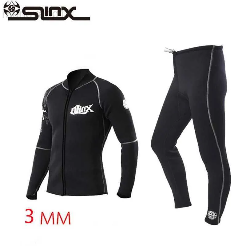 Wetsuits Drysuits Slinx Professionele 3MM Neopreen Duikbroek Voor Mannen Vrouwen Winter Zwemmen Roeien Zeilen Surfen Wetsuit Pak HKD230704