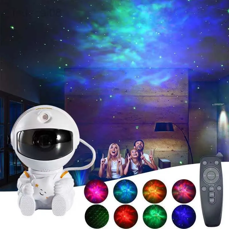 Veilleuses NOUVEAU 360 ° Réglable Astronaute Étoile Ciel Étoilé Projecteur Galaxy Lampe Pour La Maison Chambre Décoration Enfant Enfants Cadeaux HKD230704