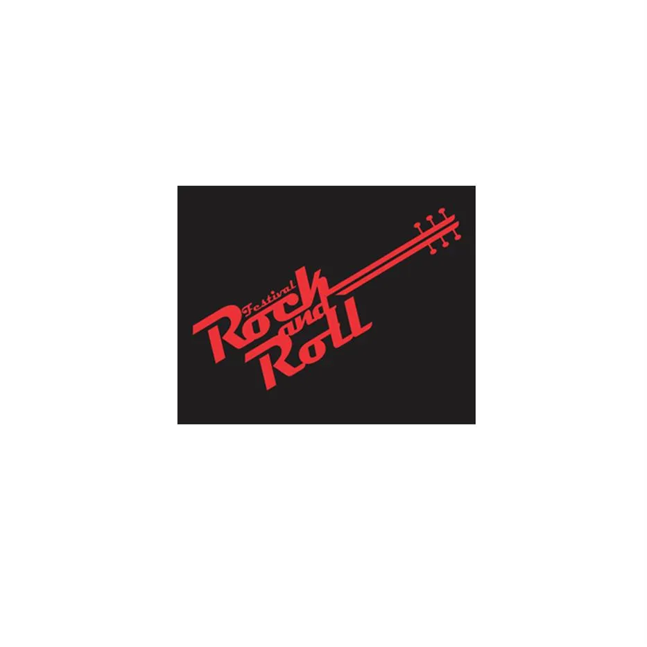 Mode ROCK AND ROLL musique broderie patchs rouge guitare fer sur patch pour vêtements 308r