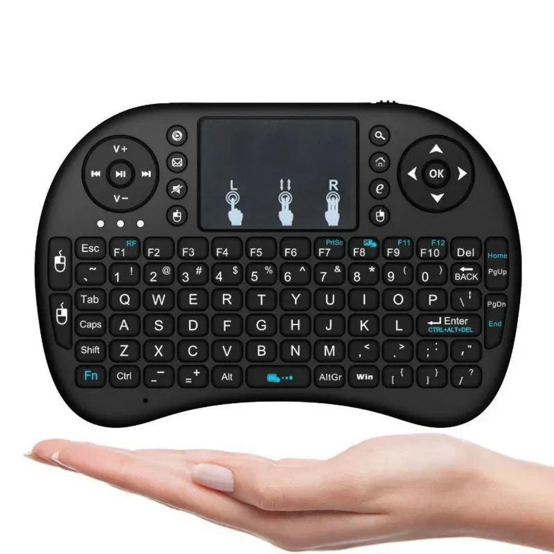 Mini clavier sans fil Rii i8 2.4GHz Air Mouse clavier télécommande Touchpad pour Android Box TV 3D jeu tablette Pc