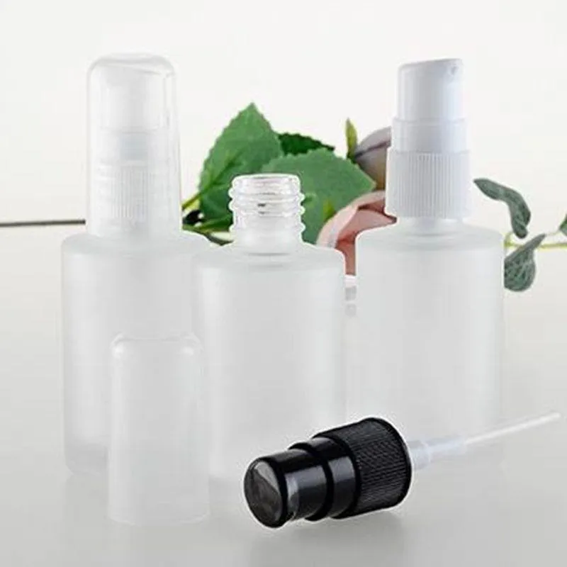 Flacone in vetro smerigliato da 30 ml con coperchio della pompa a pressione, flacone per lozione in vetro vuoto da 30 ml, confezione cosmetica in vetro da 1 oncia F20171381 Uiecg