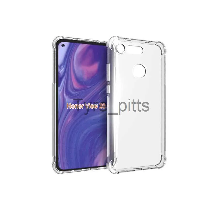 Étuis de téléphone portable pour Honor View 20 étui de téléphone portable transparent tout compris TPU anti-chute aux quatre coins housse de protection en silicone souple x0731