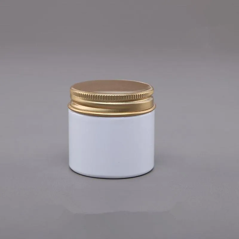 60g Lege Witte PET Crème Fles Potten Containers 2oz Witte Cosmetische Verpakking met deksels F2435 Ibjvl