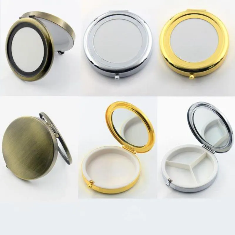 7cm Metal Round Pill Boxes Holder 3 Compartment Medicine Case Container Small Hearth Makeup Storage Organizer F2464 Hmumv