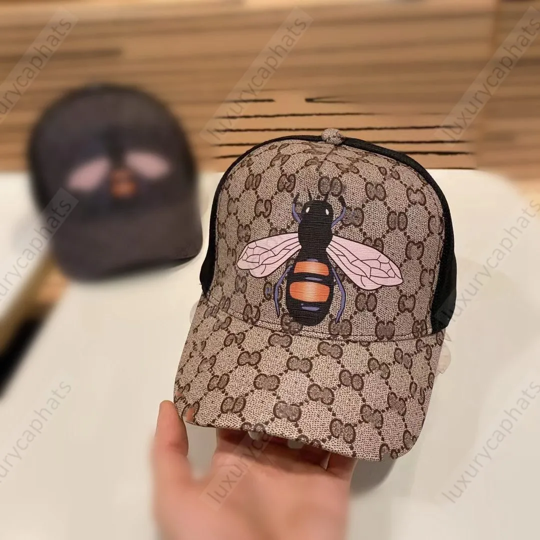 Designer-Baseballkappen, Hüte, Casquette-Luxus-Biene, bestickte Knochenmütze, Herren-Damen-Sonnenhut, Gorras, Sport-Mesh-Kappe