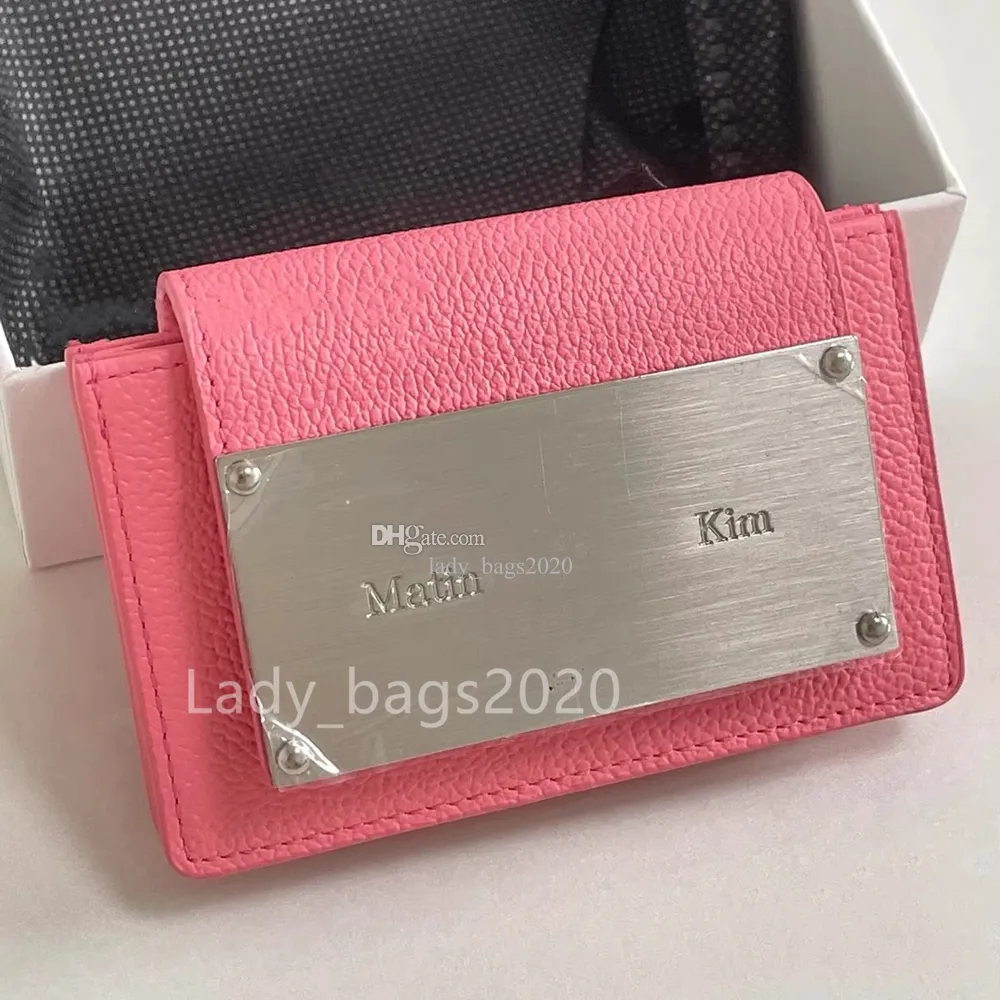 【Matin Kim】SLIM L BUSINESS WALLET SLIM METAL BUSINESS WALLET IN BLACK - MATINKIM
